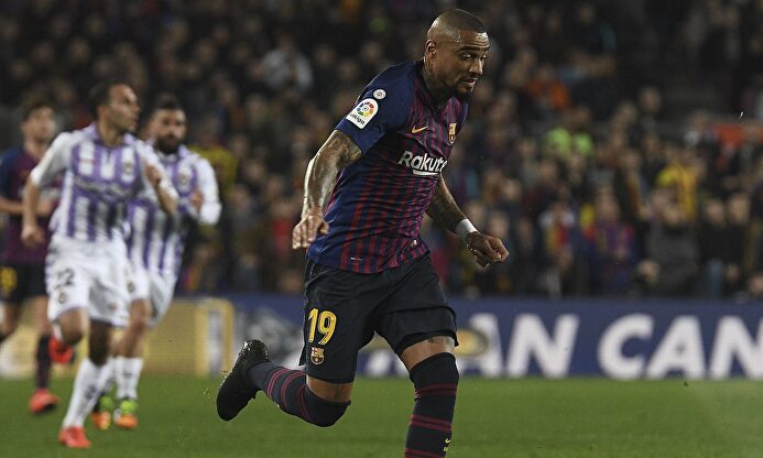 Boateng con el Barcelona ante el Valladolid. |  Cordon Press