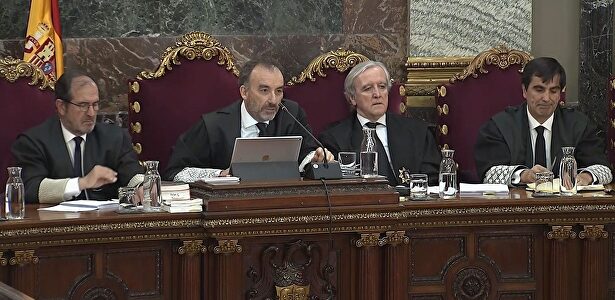 Imagen del Tribunal Supremo durante el juicio al procés. |  Imagen TV