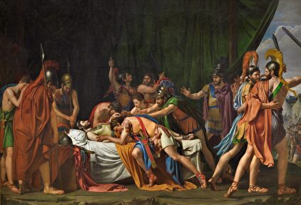 La muerte de Viriato, por José Madrazo |  Museo del Prado