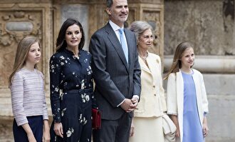 La Famila Real, en la misa de Pascua en Mallorca |  EFE