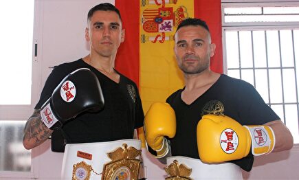 Jonathan Fabián (i) y Juan Martos, las dos grandes estrellas de Invencibles IX en Galapagar. |  LD/Archivo