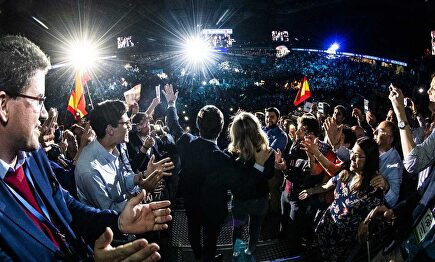 Mitin del PP en la pasada campaña. |  EFE