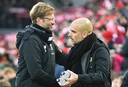 Pep Guardiola junto a Jürgen Klopp. | EFE/Archivo