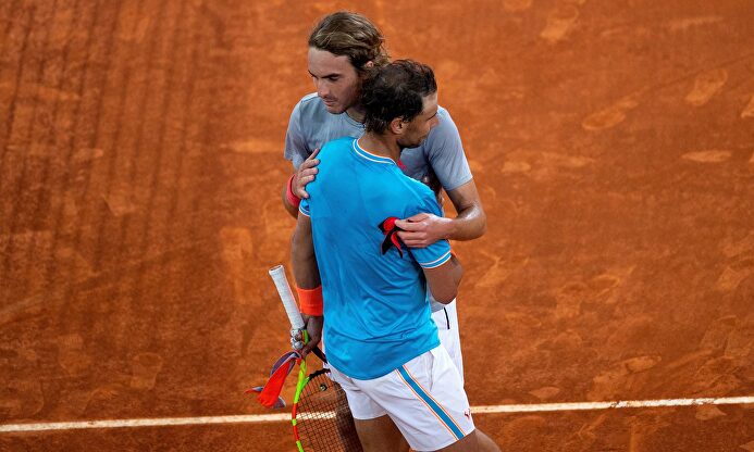 Tsitsipas ganó a Nadal en Madrid esta temporada. |  EFE