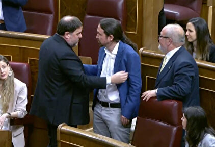 Oriol Junqueras y Pablo Iglesias. |  Atlas