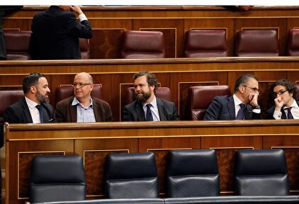 Los diputados de Vox en el Congreso. |  EFE