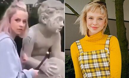 Una 'influencer' polaca destruye una estatua de 200 años para luego subir el vídeo 