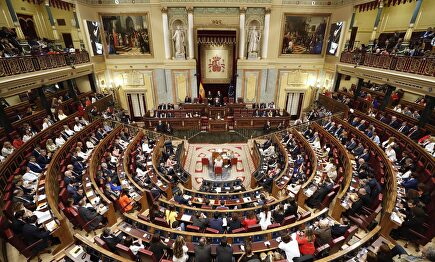 Vista general del hemiciclo del Congreso de los Diputados. |  EFE