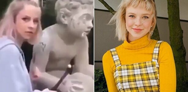 Una 'influencer' polaca destruye una estatua de 200 años para luego subir el vídeo 