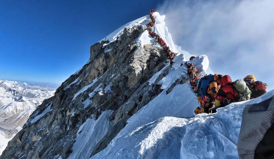 La montaña más terrorífica del mundo (no es el Everest) Everest-atasco