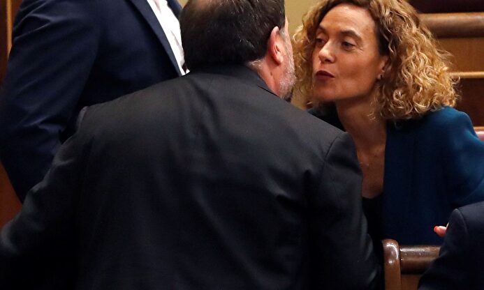 Gabriel Rufián, Oriol Junqueras y Meritxell Batet |  EFE