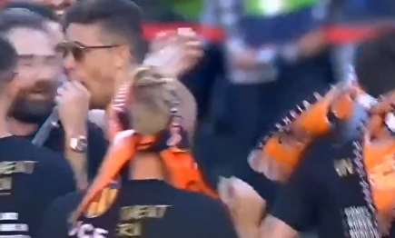 El feo cántico de Gabriel Paulista en la celebración del Valencia 