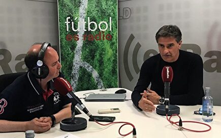 Míchel, en un momento de la entrevista que Juanma Rodríguez le hizo en El Primer Palo. |  Carla Matos