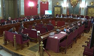 La sala del Supremo donde se juzgó el golpe separatista |  EFE