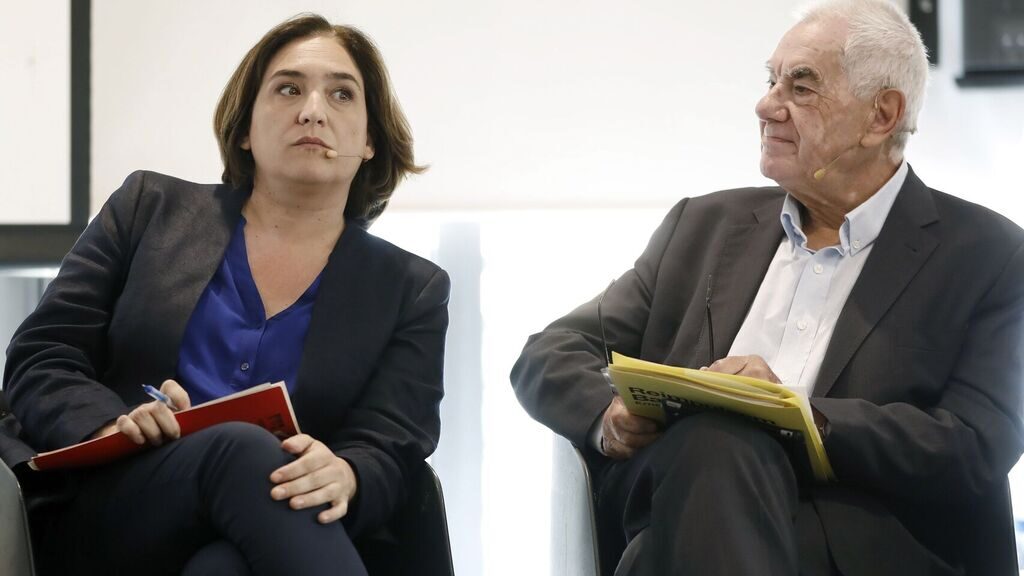 Ada Colau y Ernest Maragall durante un debate electoral. |  EFE