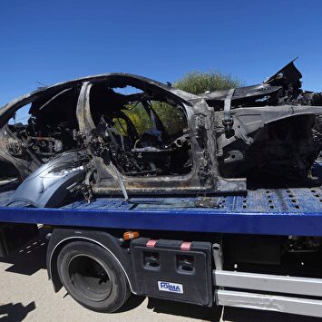 Así quedó el coche del malogrado José Antonio Reyes |  EFE
