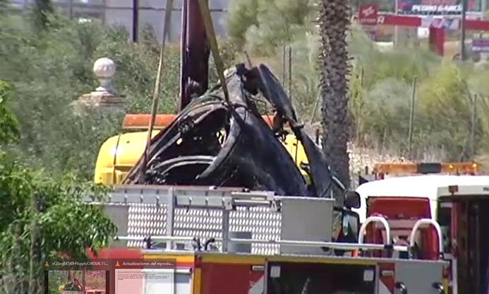 Así quedó el coche de José Antonio Reyes en el accidente mortal. | EFE/Archivo