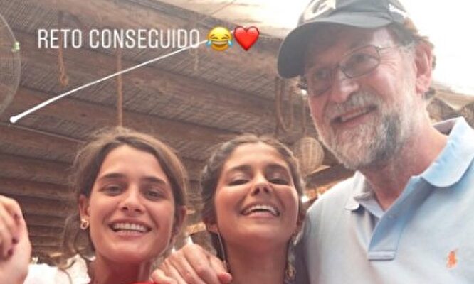 Rajoy causa sensación en la despedida de soltera organizada por María Pombo