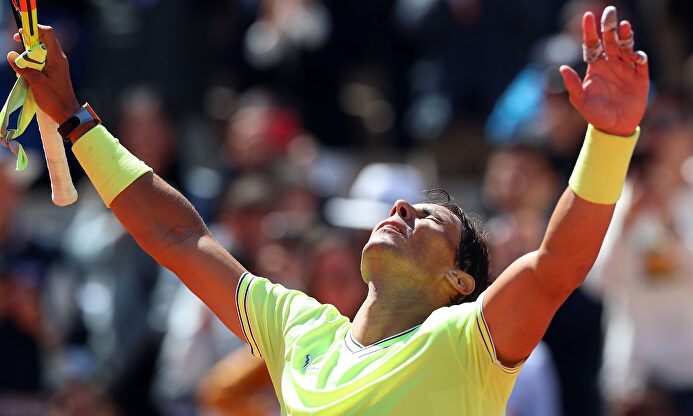Rafa Nadal celebrando la victoria. |  EFE