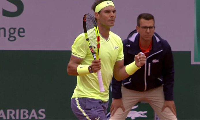 El espléndido golpe de Nadal para ganar el primer set