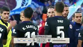 El Deportivo tira de épica para remontar su encuentro ante el Málaga (4-2)