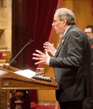 Quim Torra interviene en el Parlamento catalán |  EFE