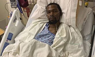 Kevin Durant, recién operado. |  Twitter