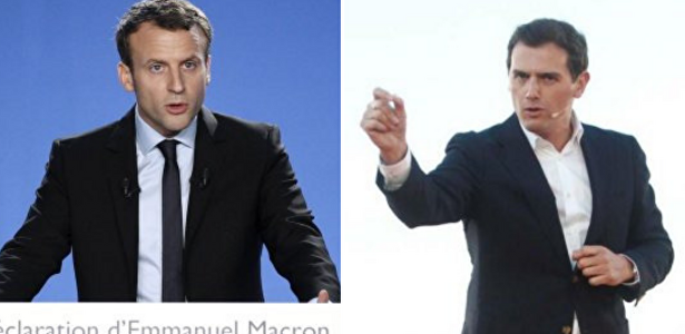 Enmanuel Macron y Albert Rivera. |  EFE