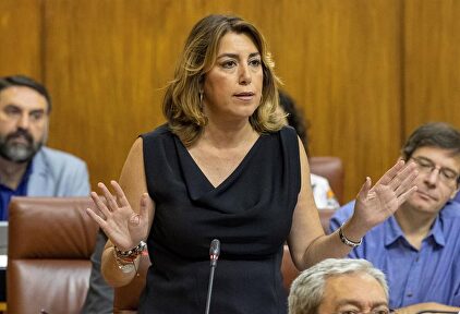 La líder del PSOE-A, Susana Díaz, en un pleno del Parlamento de Andalucía |  EFE