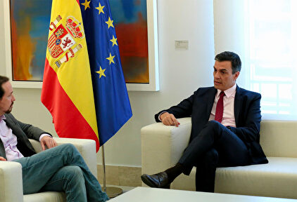 Pedro Sánchez y Pablo Iglesias en Moncloa. |  Cordon Press