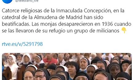 Mensaje publicado por Telediarios de TVE en las Twitter. |  Twitter