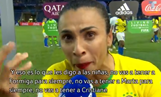 El emocionante y brillante discurso de la brasileña Marta tras caer en el Mundial 