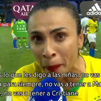 El emocionante y brillante discurso de la brasileña Marta tras caer en el Mundial 