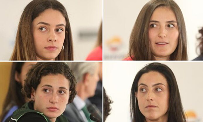 De izquierda a derecha y de arriba a abajo, Marta García, Tatiana Calderón, Ana Carrasco y Sara García. |  EP