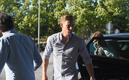 Marcos Llorente, pasando el reconocimiento médico con el Atlético de Madrid. |  EFE