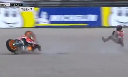 La caída de Lorenzo que le ha provocado una fractura de una vértebra dorsal