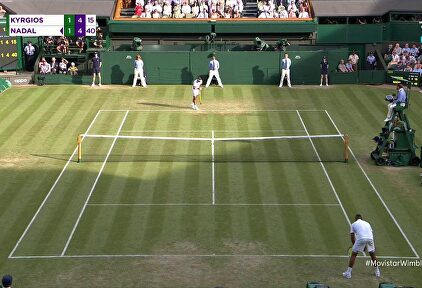 Kyrgios lanza un pelotazo a Nadal al cuerpo y casi le da