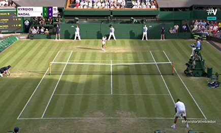 Kyrgios lanza un pelotazo a Nadal al cuerpo y casi le da