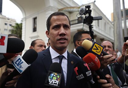 El presidente interino, Juan Guaidó. |  EFE