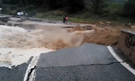 Impactantes imágenes de las inundaciones en Tafalla
