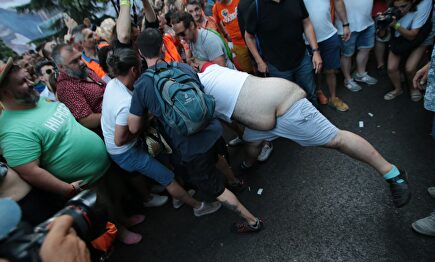 Agresión contra Cs en el Orgullo Gay. |  Cordon Press