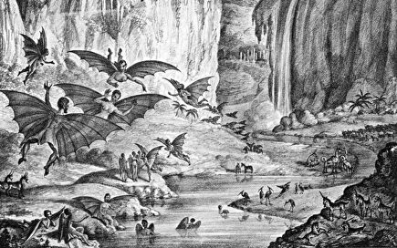 Ilustración publicada en 'The New York Sun' sobre la Luna |  Wikipedia