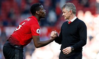 Pogba y Solskjaer juntos en el Manchester United |  Cordon Press