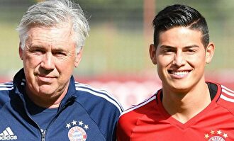 James y Ancelotti, en el Bayern. |  Cordon Press