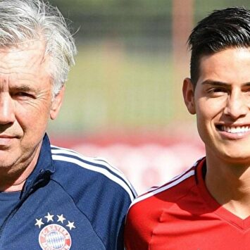 James y Ancelotti, en el Bayern. |  Cordon Press