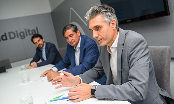 El director general de GasLicuado, Santiago Pérez y su presidente, Xavier Martínez |  David Alonso