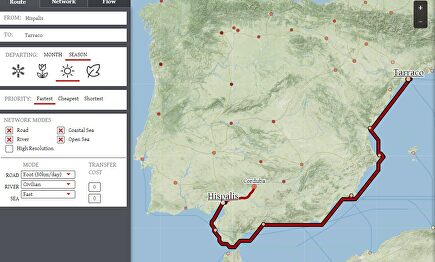 Mapa interactivo de Orbis que recrea las condiciones del Imperio romano |  Orbis