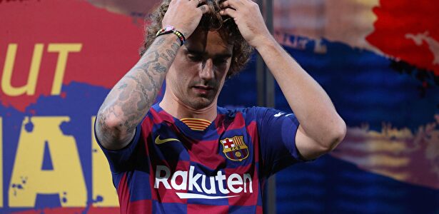 Griezmann en su presentación con el Barcelona. |  Cordon Press