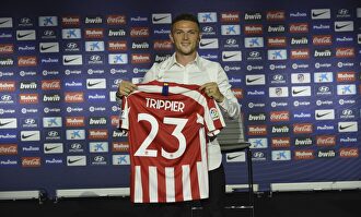 Kieran Trippier, durante su presentación con el Atlético de Madrid. | Cordon Press/Archivo