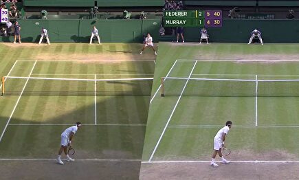 Comparan dos puntos idénticos de Federer en Wimbledon con siete años de diferencia